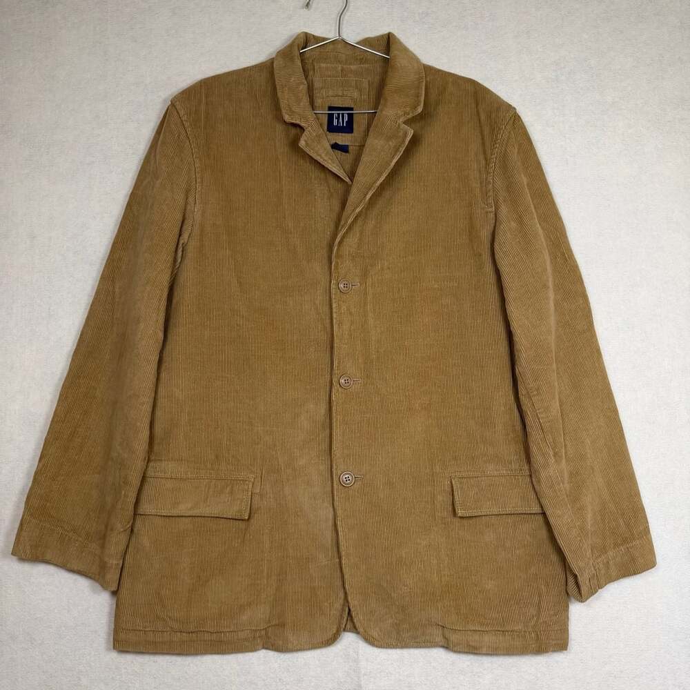 Vintage Gap Jacket Mens XL Brown Corduroy Blazer Sport Coat Y2K